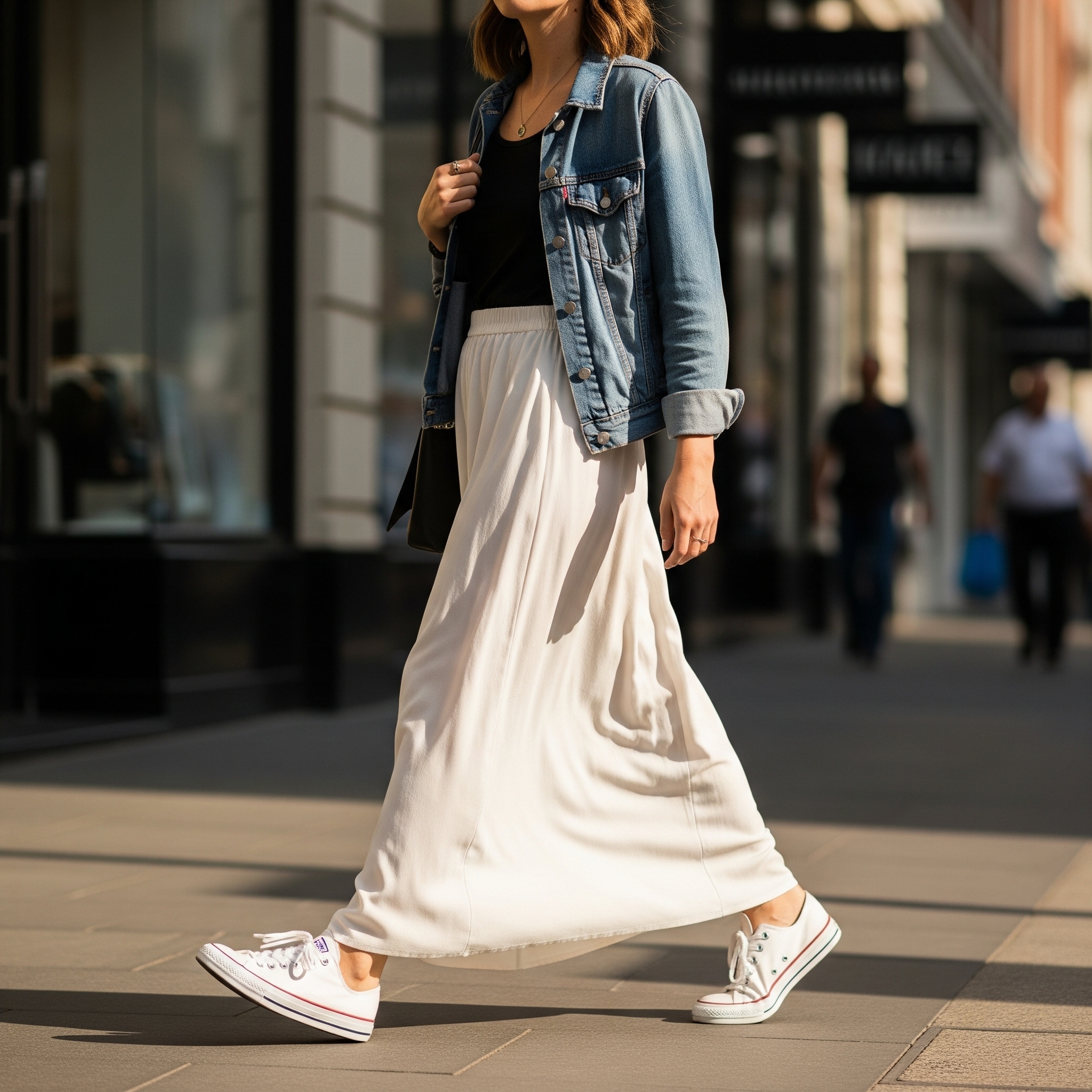 Jak nosić spódniczkę i trampki? 5 pomysłów na codzienne stylizacje